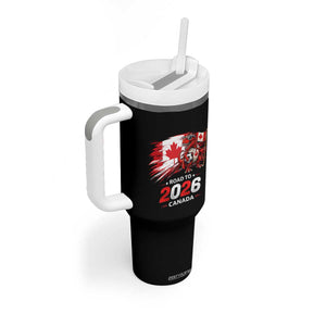 Funny Canada Soccer Dinosaur Tumbler With Handle Road To 2026 TS12 Print Your Wear