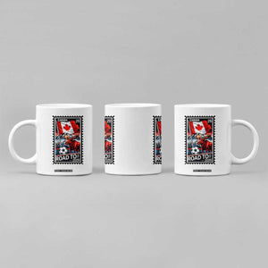Canada Soccer Moose Coffee Mug Vintage Postal Stamp Road To 2026 TS12 Print Your Wear