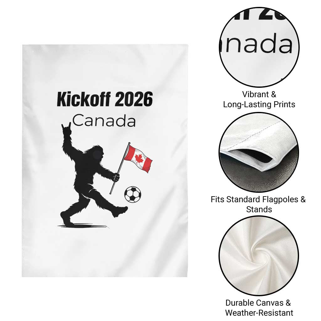 Funny Bigfoot Canada Soccer Garden Flag Kickoff 2026 TS12 Print Your Wear