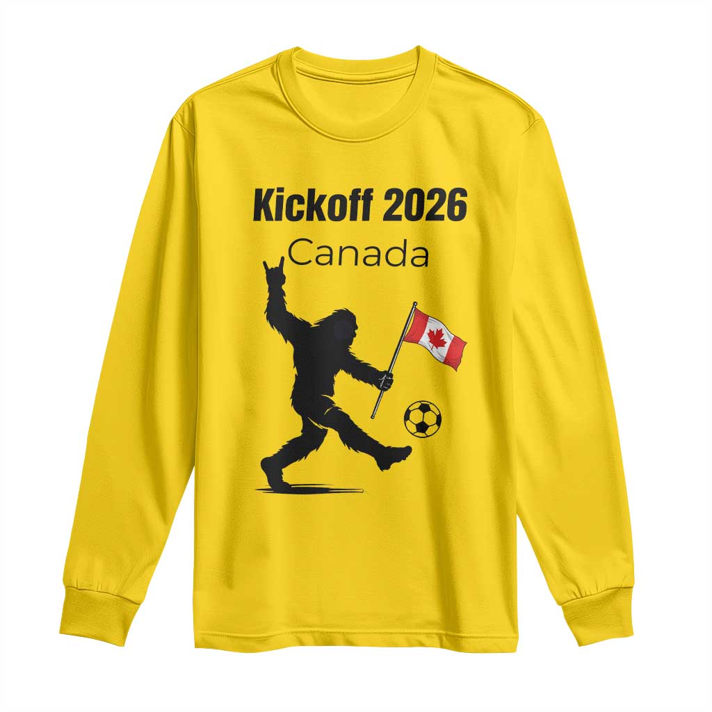 Funny Bigfoot Canada Soccer Long Sleeve Shirt Kickoff 2026 TS12 Daisy Print Your Wear