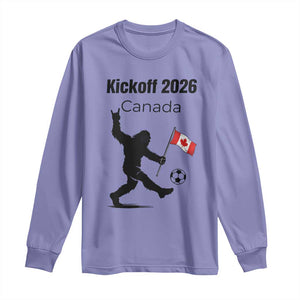 Funny Bigfoot Canada Soccer Long Sleeve Shirt Kickoff 2026 TS12 Violet Print Your Wear