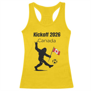 Funny Bigfoot Canada Soccer Racerback Tank Top Kickoff 2026 TS12 Daisy Print Your Wear