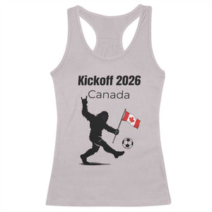Funny Bigfoot Canada Soccer Racerback Tank Top Kickoff 2026 TS12 Ice Gray Print Your Wear