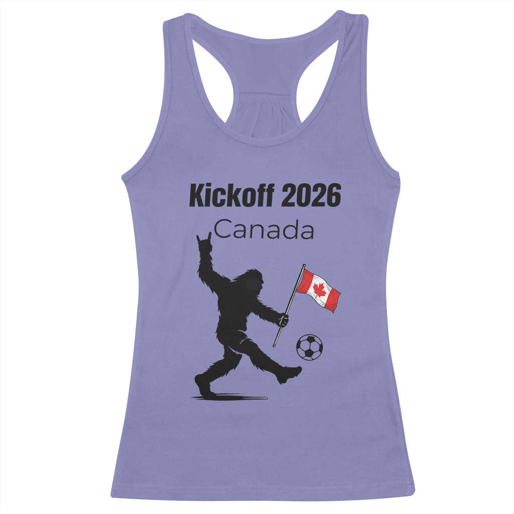 Funny Bigfoot Canada Soccer Racerback Tank Top Kickoff 2026 TS12 Violet Print Your Wear