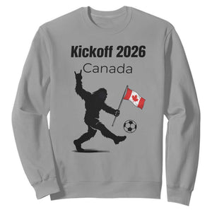 Funny Bigfoot Canada Soccer Sweatshirt Kickoff 2026 TS12 Sport Gray Print Your Wear