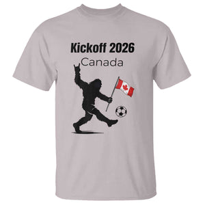 Funny Bigfoot Canada Soccer T Shirt Kickoff 2026 TS12 Ice Gray Print Your Wear