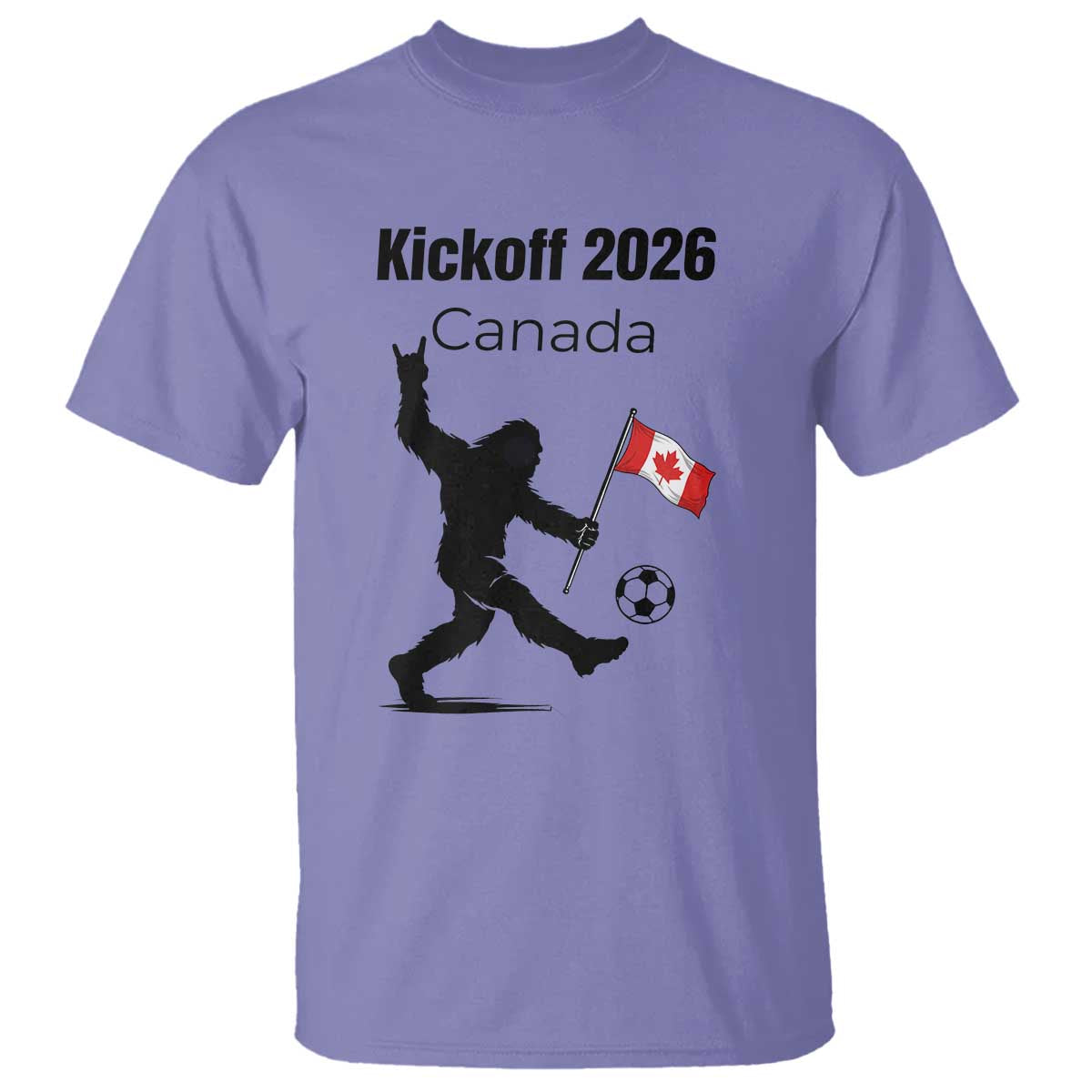 Funny Bigfoot Canada Soccer T Shirt Kickoff 2026 TS12 Violet Print Your Wear