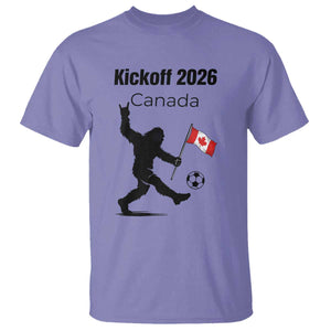 Funny Bigfoot Canada Soccer T Shirt Kickoff 2026 TS12 Violet Print Your Wear
