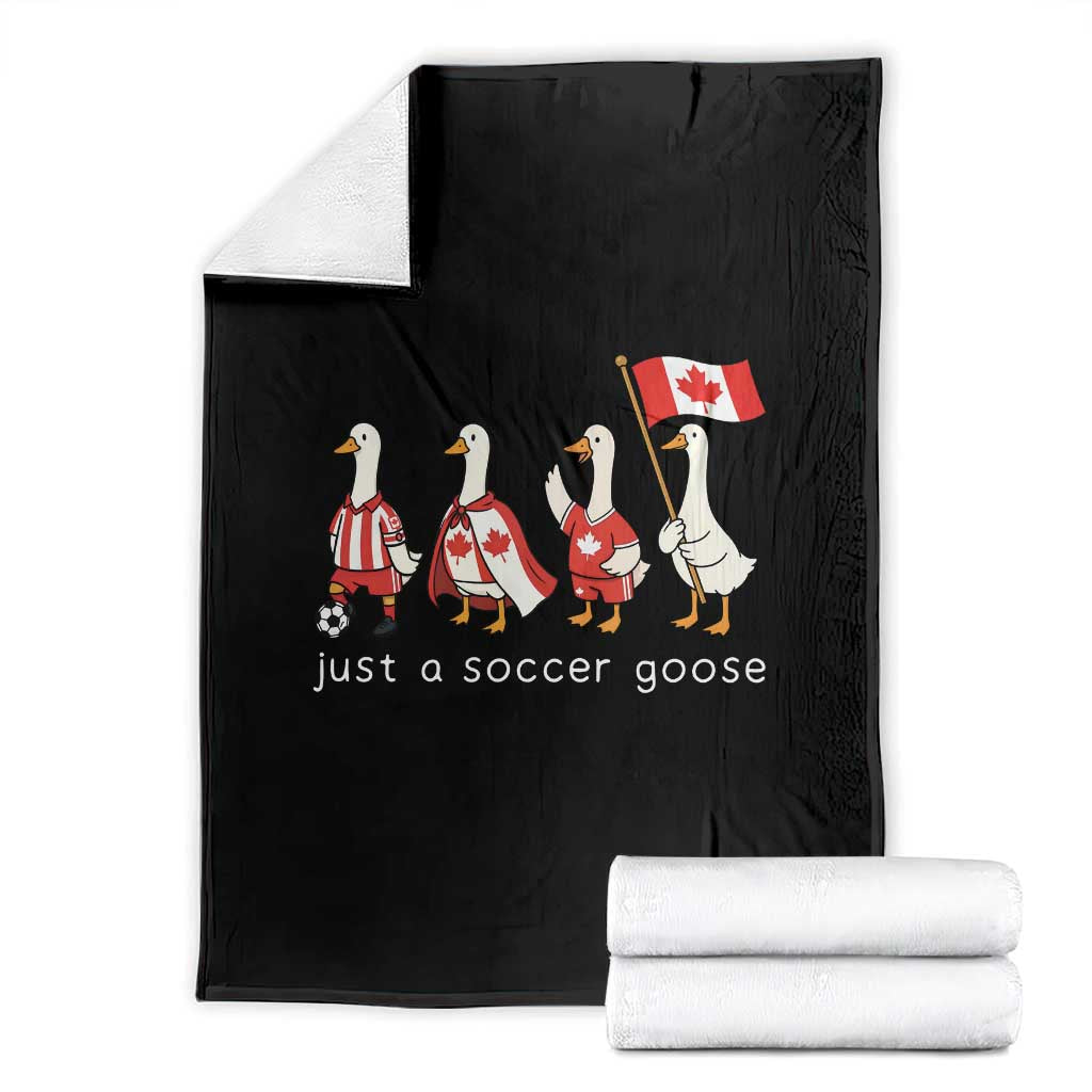 Funny Just A Soccer Goose Throw Blanket Canada Soccer Lover TS12 Black Print Your Wear