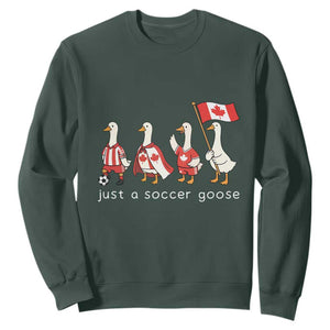 Funny Just A Soccer Goose Sweatshirt Canada Soccer Lover TS12 Dark Forest Green Print Your Wear