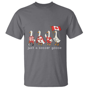 Funny Just A Soccer Goose T Shirt Canada Soccer Lover TS12 Charcoal Print Your Wear