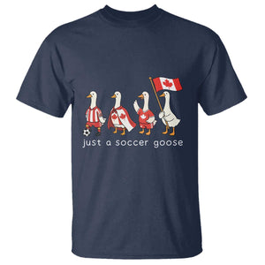 Funny Just A Soccer Goose T Shirt Canada Soccer Lover TS12 Navy Print Your Wear