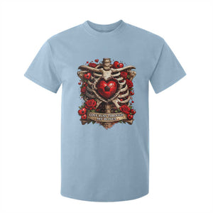 Love Runs Through My Bones T Shirt For Kid Funny Skeleton Soccer Player Gift TS12 Light Blue Print Your Wear