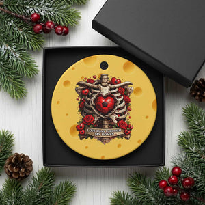 Love Runs Through My Bones Ceramic Ornament Funny Skeleton Soccer Player Gift TS12 1pc Yellow Cheese Print Your Wear