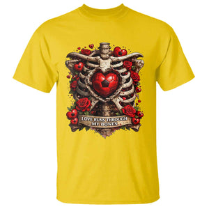 Love Runs Through My Bones T Shirt Funny Skeleton Soccer Player Gift TS12 Daisy Print Your Wear