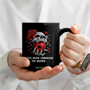 Love Runs Through My Bones Coffee Mug Funny Skeleton Soccer Gift TS12 Print Your Wear