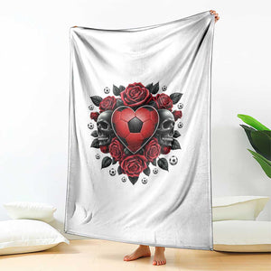 Skeleton Soccer Player Throw Blanket Valentine Day Gift TS12 Print Your Wear
