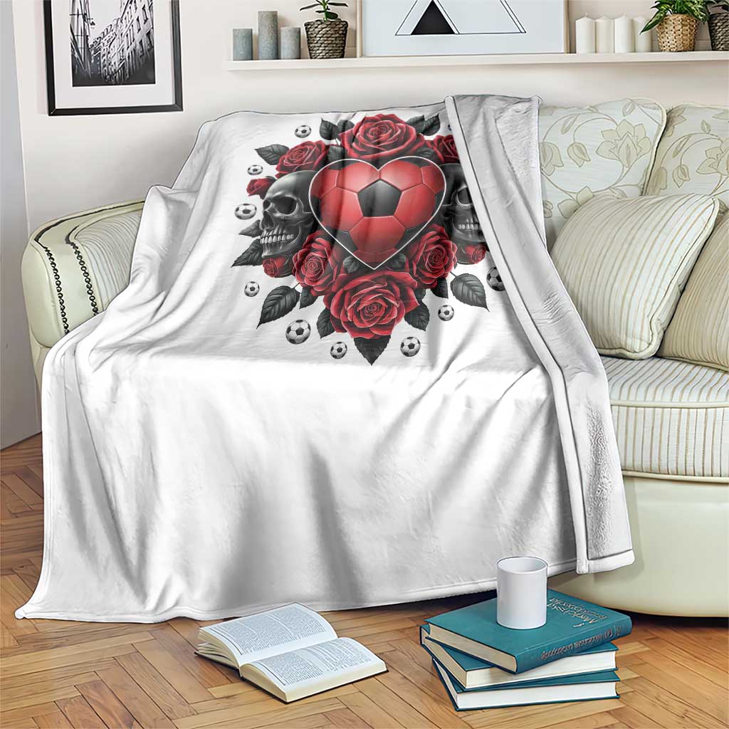 Skeleton Soccer Player Throw Blanket Valentine Day Gift TS12 Print Your Wear