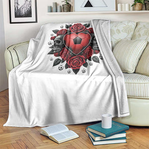 Skeleton Soccer Player Throw Blanket Valentine Day Gift TS12 Print Your Wear