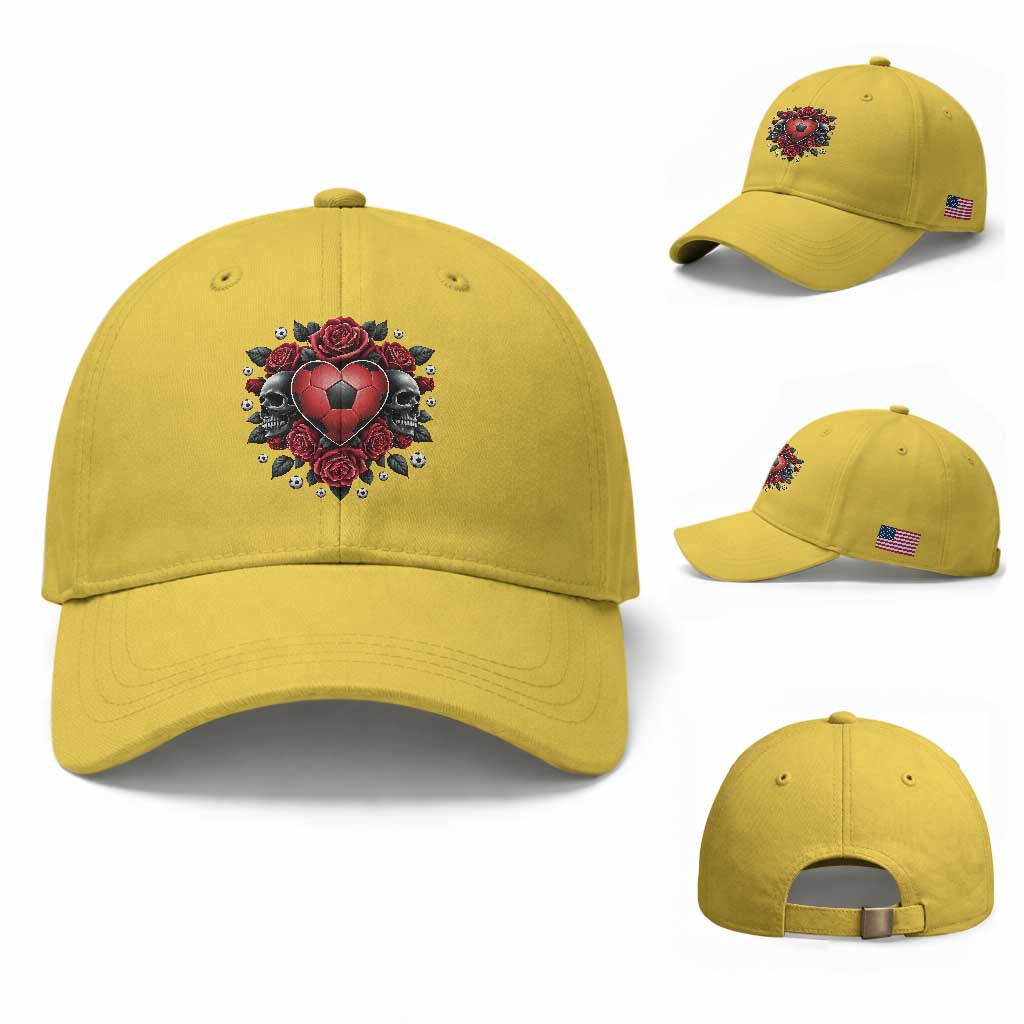 Skeleton Soccer Player Baseball Cap Valentine Day Gift TS12 Baseball Cap Universal Fit Yellow Print Your Wear