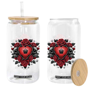 Skeleton Soccer Player Glass Can Valentine Day Gift TS12 Print Your Wear