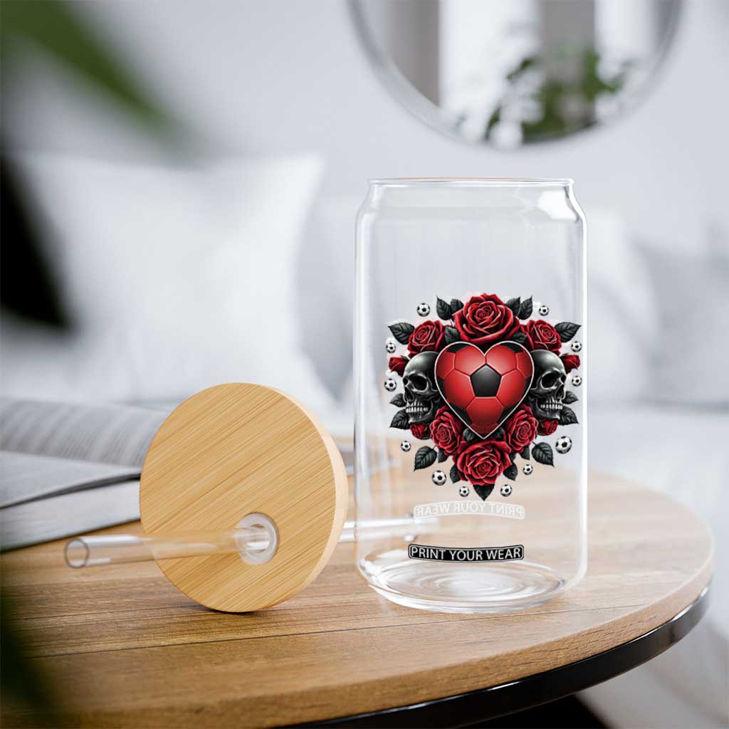 Skeleton Soccer Player Glass Can Valentine Day Gift TS12 Print Your Wear