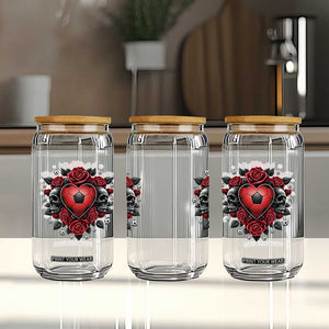 Skeleton Soccer Player Glass Can Valentine Day Gift TS12 Print Your Wear