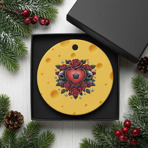 Skeleton Soccer Player Ceramic Ornament Valentine Day Gift TS12 1pc Yellow Cheese Print Your Wear