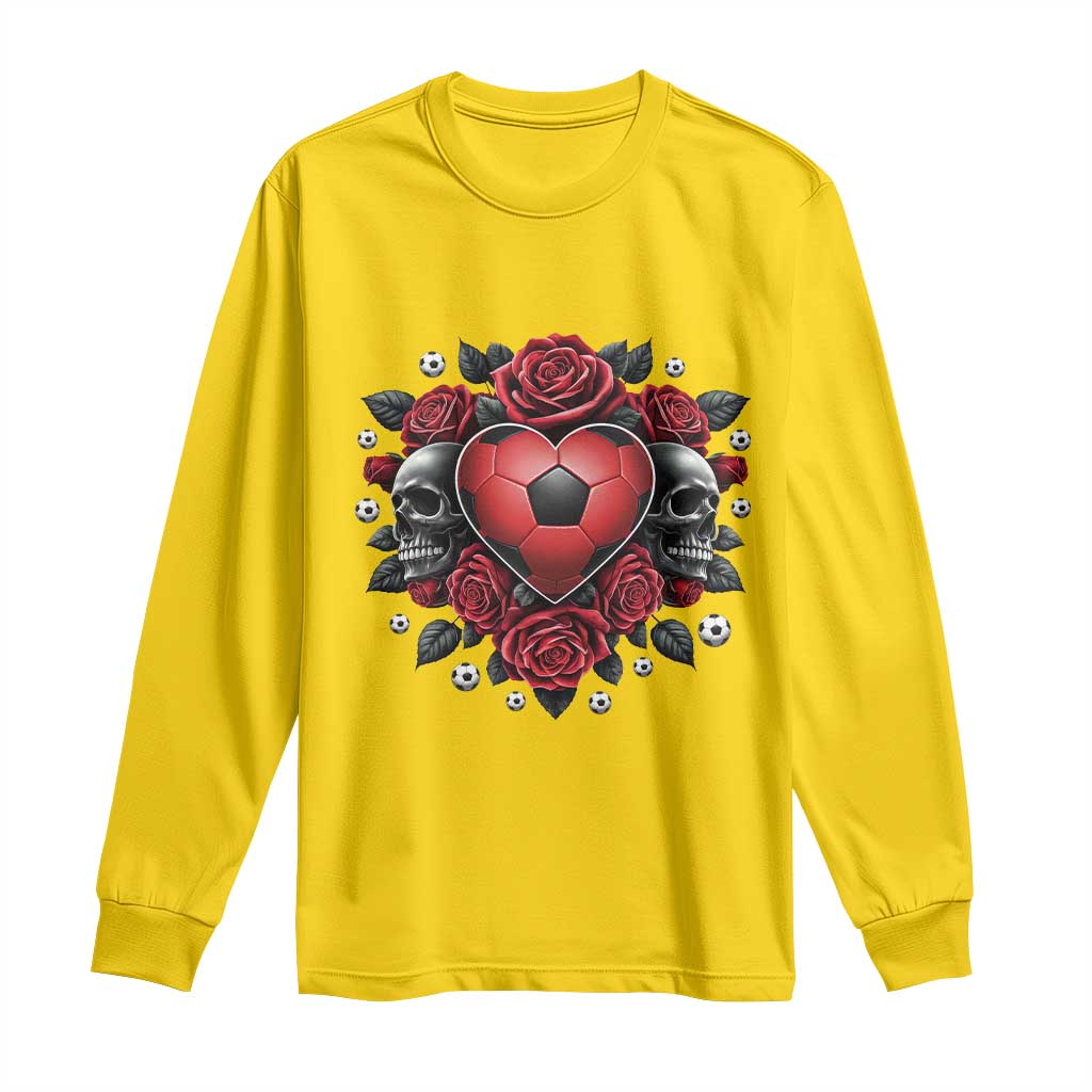 Skeleton Soccer Player Long Sleeve Shirt Valentine Day Gift TS12 Daisy Print Your Wear