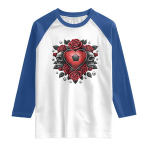 Skeleton Soccer Player Raglan Shirt Valentine Day Gift TS12 White Royal Print Your Wear