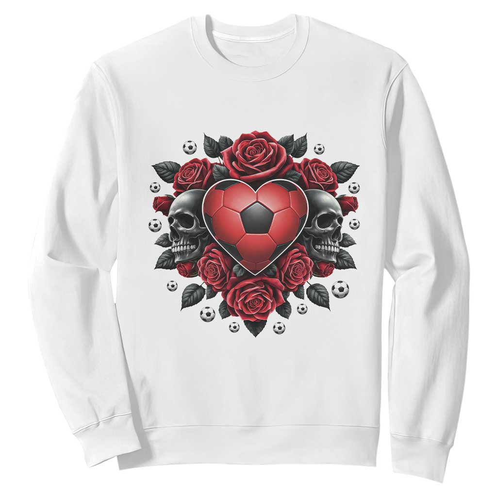 Skeleton Soccer Player Sweatshirt Valentine Day Gift TS12 White Print Your Wear
