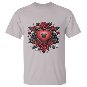 Skeleton Soccer Player T Shirt Valentine Day Gift TS12 Ice Gray Print Your Wear