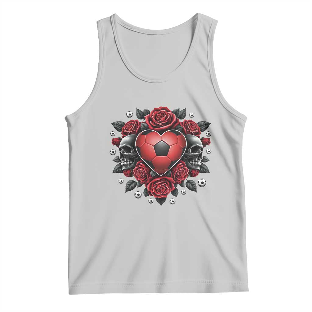 Skeleton Soccer Player Tank Top Valentine Day Gift TS12 Ash Print Your Wear