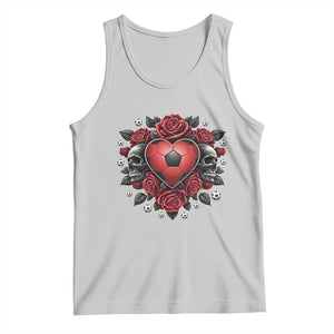 Skeleton Soccer Player Tank Top Valentine Day Gift TS12 Ash Print Your Wear