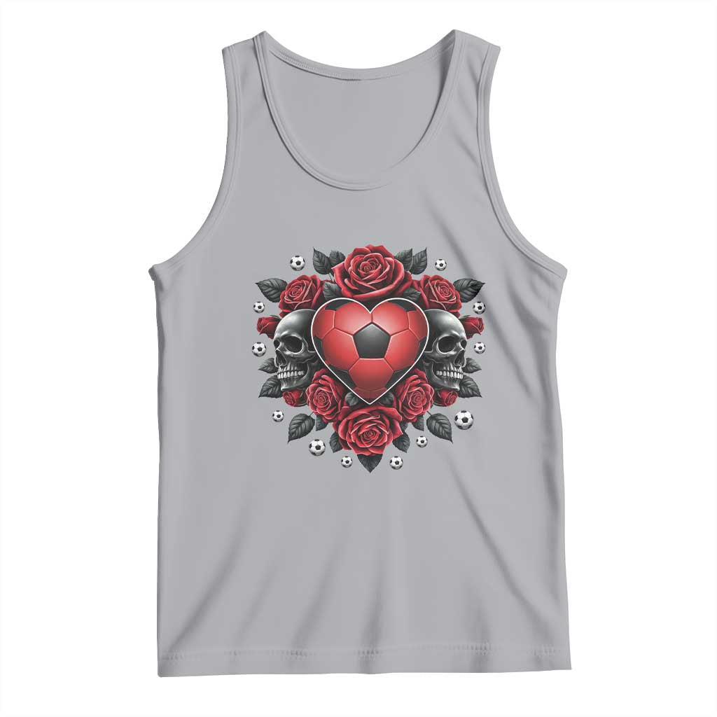 Skeleton Soccer Player Tank Top Valentine Day Gift TS12 Athletic Heather Print Your Wear