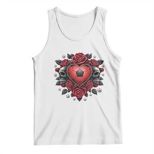 Skeleton Soccer Player Tank Top Valentine Day Gift TS12 White Print Your Wear