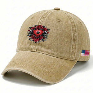 Skeleton Soccer Player Washed Cotton Baseball Cap Valentine Day Gift TS12 Print Your Wear