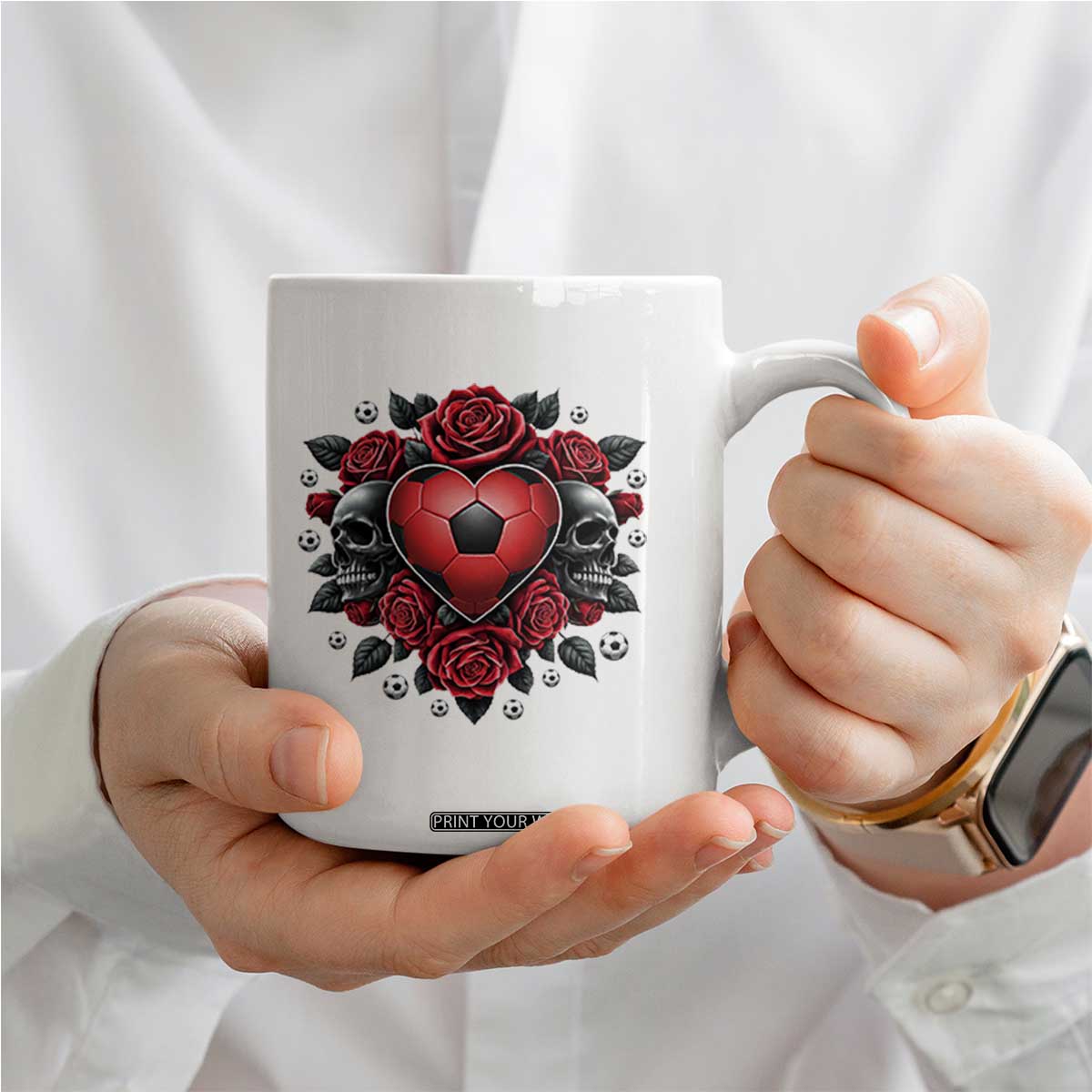 Skeleton Soccer Player Coffee Mug Valentine Day Gift TS12 Print Your Wear