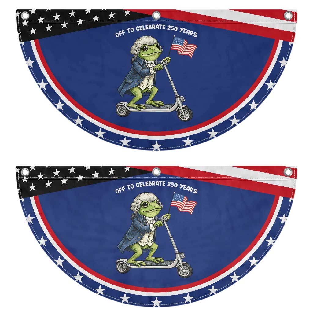 Funny Frog Patriotic Fan Flag Off To Celebrate 250 Years Of Freedom TS12 2pcs pack Classic Navy Print Your Wear