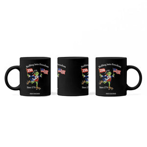 Funny Patriotic Frog Coffee Mug Rolling Into 250 Years Of Liberty TS12 Print Your Wear