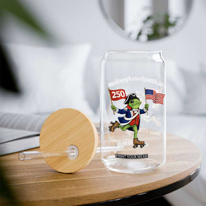 Funny Patriotic Frog Glass Can Rolling Into 250 Years Of Liberty TS12 Print Your Wear