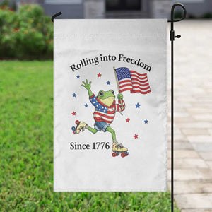 Funny Patriotic Frog Garden Flag Rolling Into Freedom Since 1776 TS12 Print Your Wear