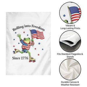 Funny Patriotic Frog Garden Flag Rolling Into Freedom Since 1776 TS12 Print Your Wear