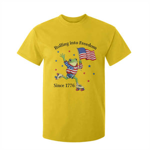 Funny Patriotic Frog T Shirt For Kid Rolling Into Freedom Since 1776 TS12 Daisy Print Your Wear