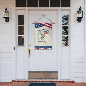 Funny Patriotic Frog Garden Flag Rolling Into Freedom Since 1776 TS12 Print Your Wear