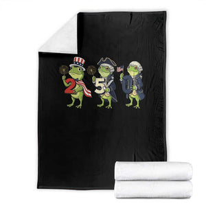Proud American Frog Throw Blanket Celebrating 250 Years Of Freedom TS12 Black Print Your Wear