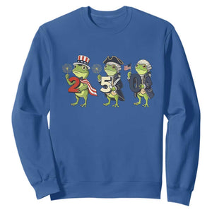 Proud American Frog Sweatshirt Celebrating 250 Years Of Freedom TS12 Royal Blue Print Your Wear