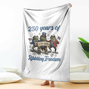 Funny Frog 250 Years Of Ribbiting Freedom Throw Blanket TS12 Print Your Wear