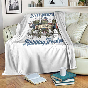 Funny Frog 250 Years Of Ribbiting Freedom Throw Blanket TS12 Print Your Wear