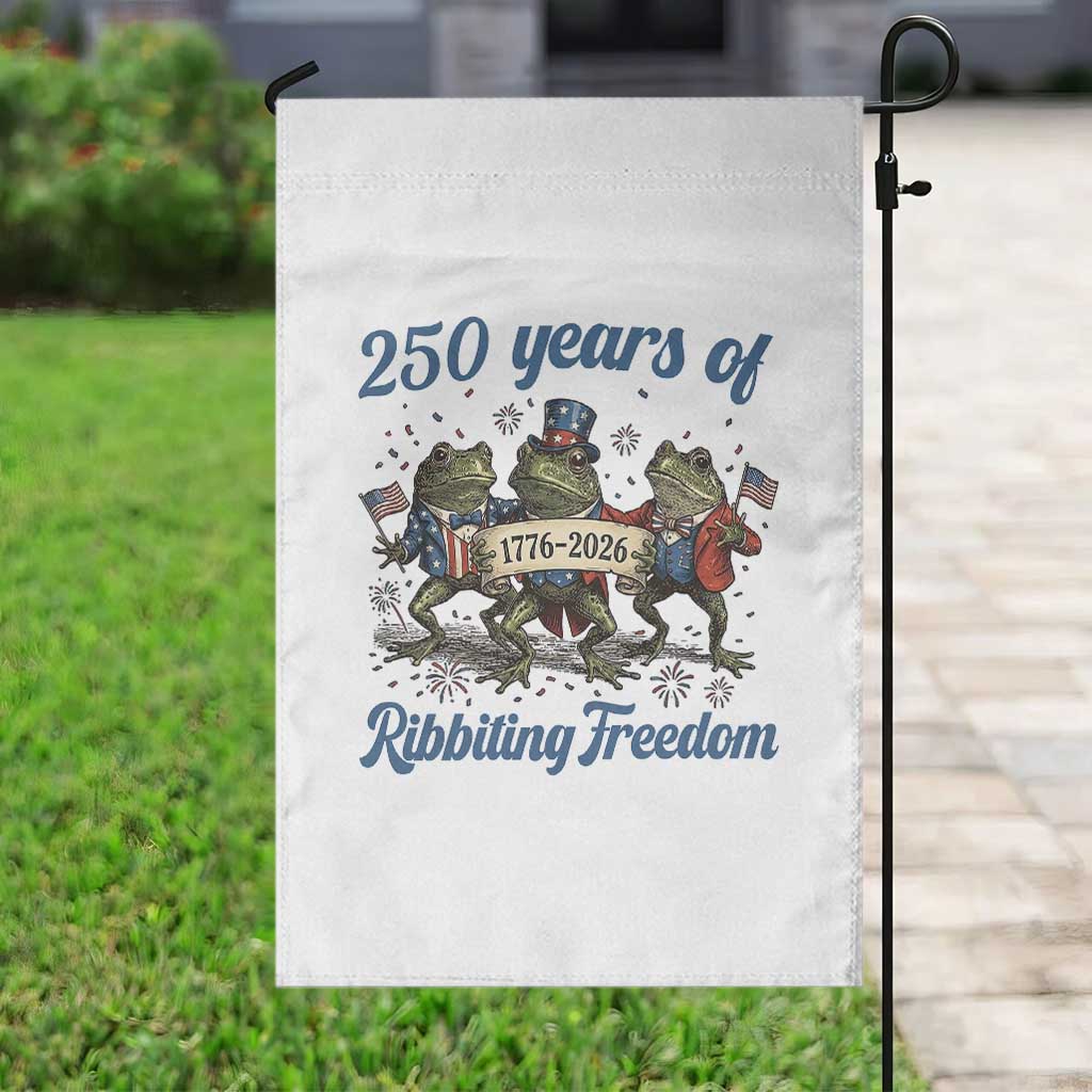 Funny Frog 250 Years Of Ribbiting Freedom Garden Flag TS12 Print Your Wear